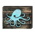 Designocracy Designocracy 98512-08 Octopus Coastal Art on Board Wall Decor 98512-08